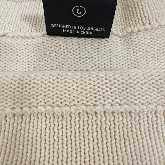 Miou Muse Cream & Black Striped Crewneck Sweater | Women’s Large | Capsule Basic - Picture 6 of 6